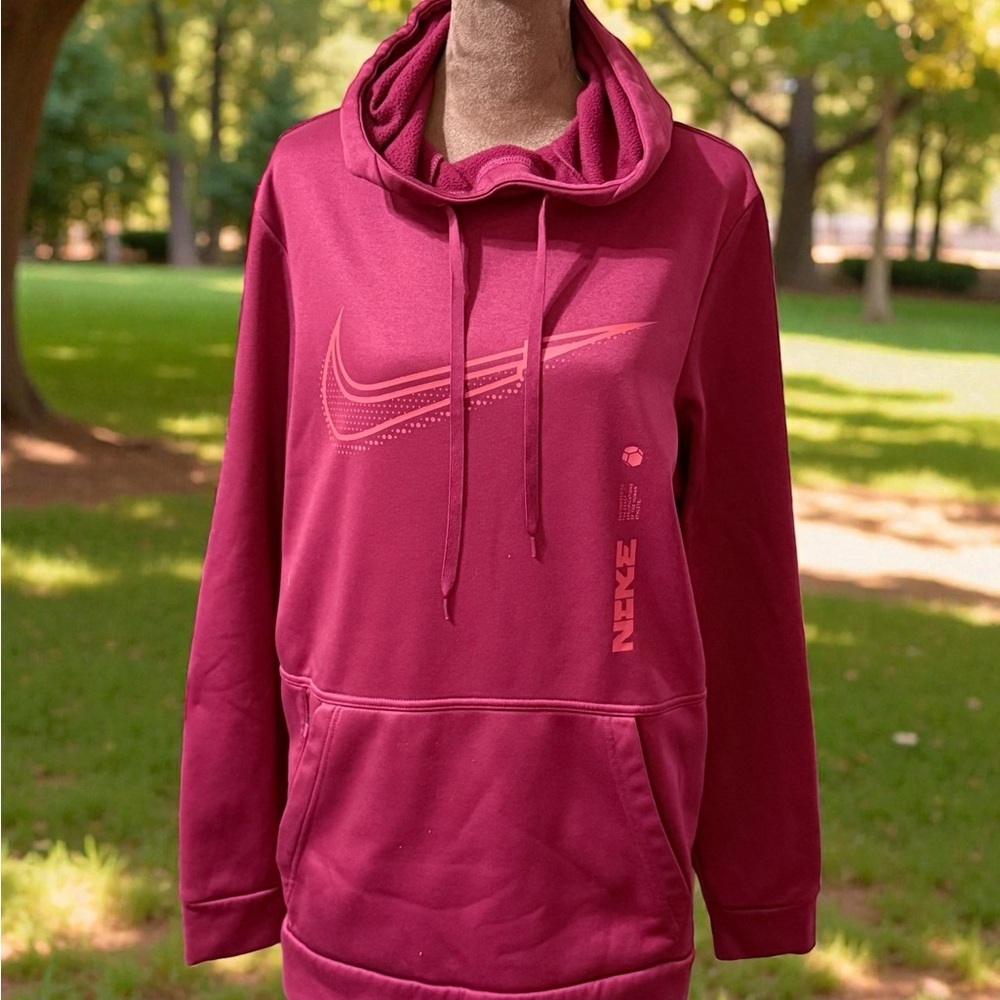 Nike Men's Red Hoodie with Logo